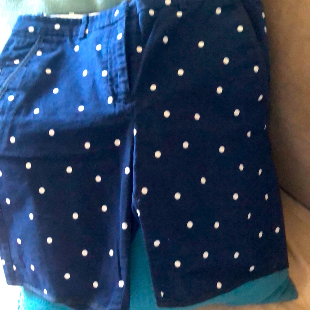 Navy Polka Dot J Crew shorts